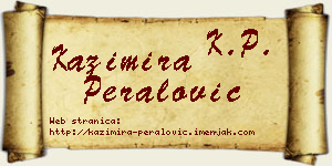 Kazimira Peralović vizit kartica